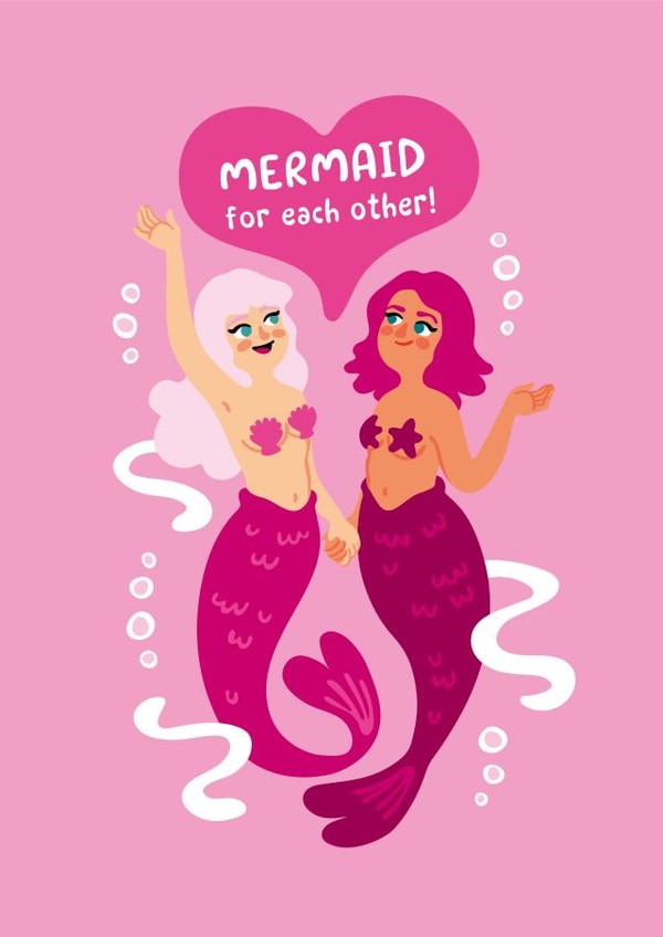 Mermaid Love - Gay Lesbian engagement / marriage created by Victoria Barron