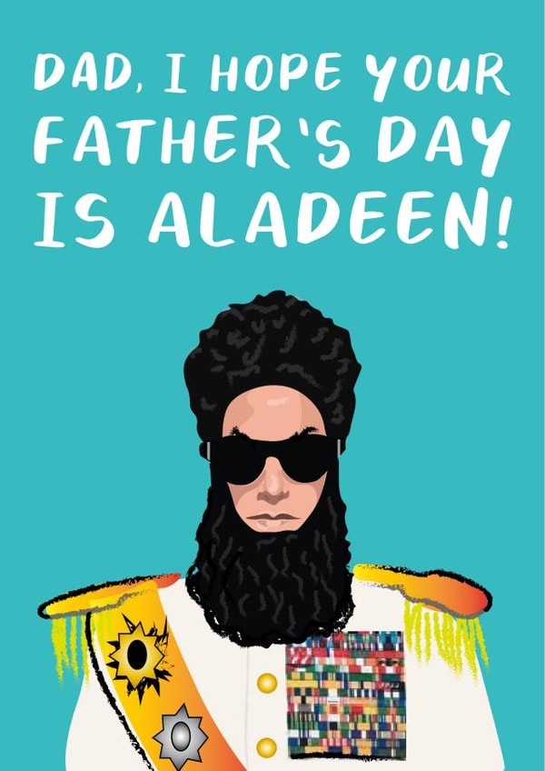 The Dictator Father's Day card created by David Rudd