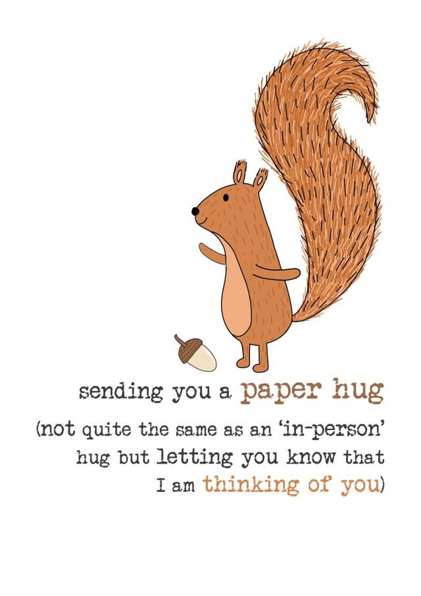 sending you a paper hug created by Dandelion Stationery