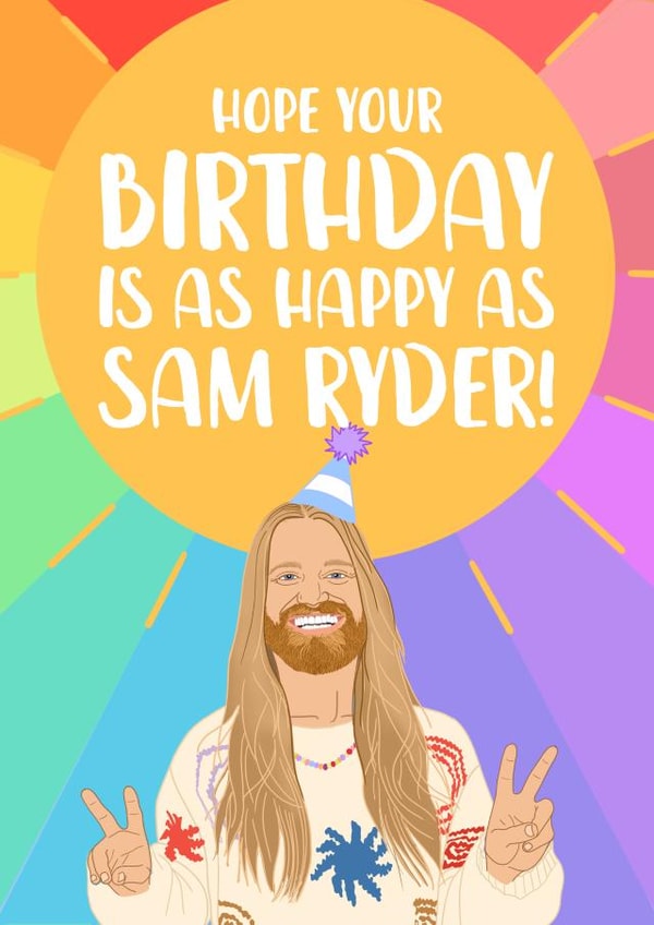 Sam Ryder Birthday Card created by The Cake Thief