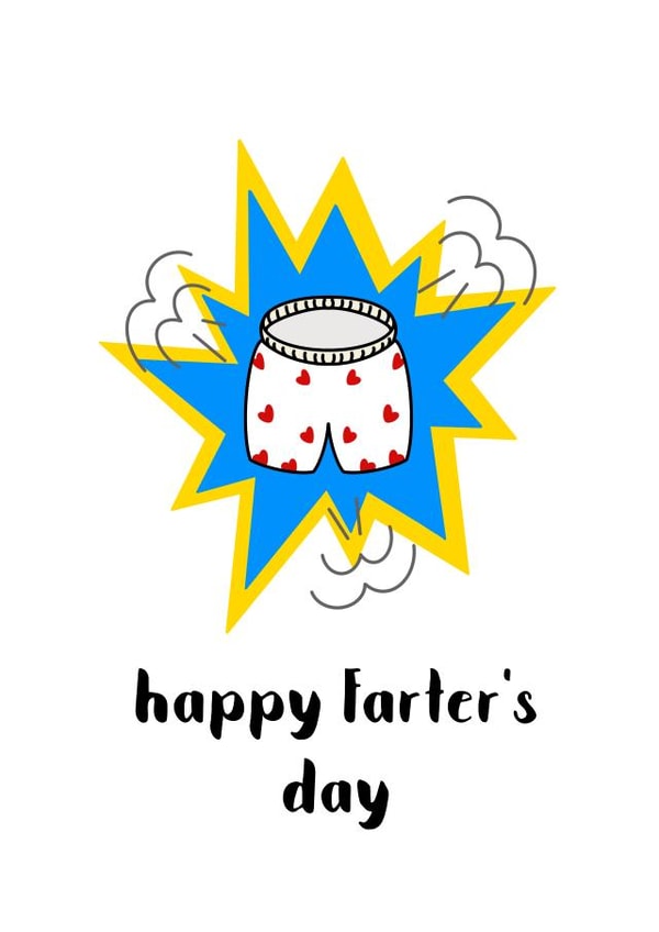 Happy Farter's Day - The perfect card for Father's Day for those gassy Dads created by Chibi Chi Designs