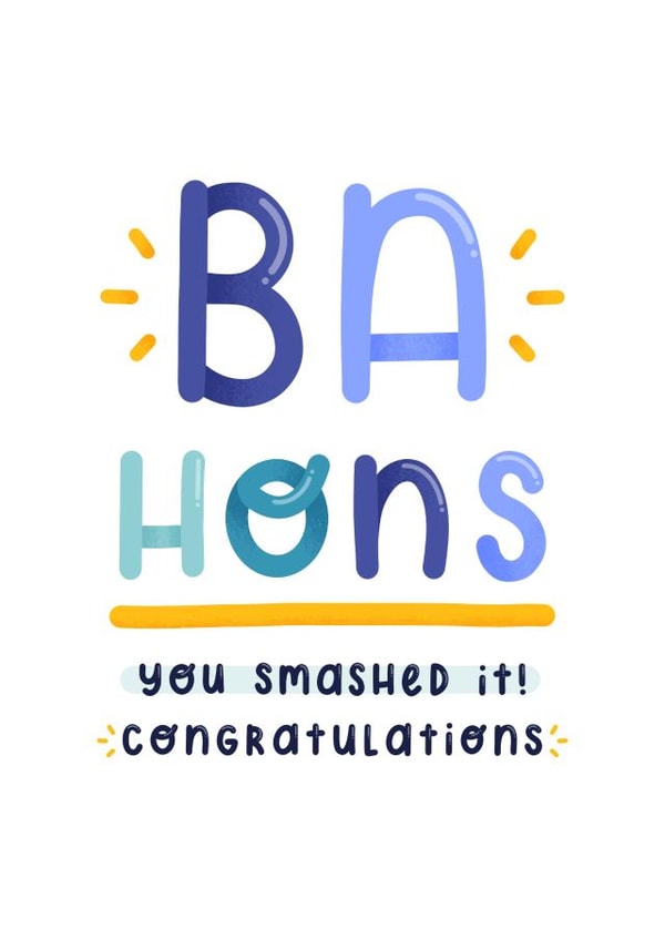 BA Hons Congratulations Graduation Card created by Joanne Hawker