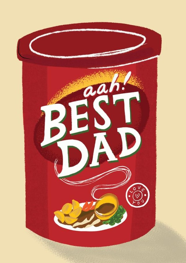 Funny Fathers Day Card / Birthday Card - Dad - Bisto Gravy - Aah Best Dad created by @AimeeStevens.Design
