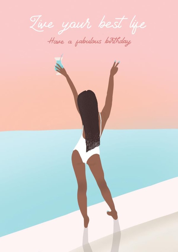 Live your best life birthday card created by Becky Wood
