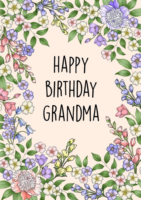 Happy Birthday Grandma 1001 created by Poppy & Mabel