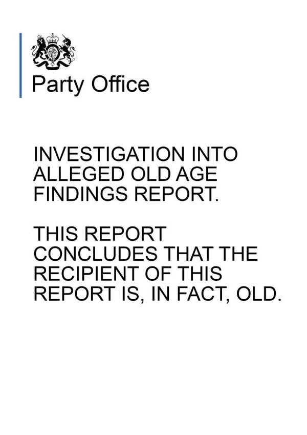 Party Office investigation report created by Prints With Personality