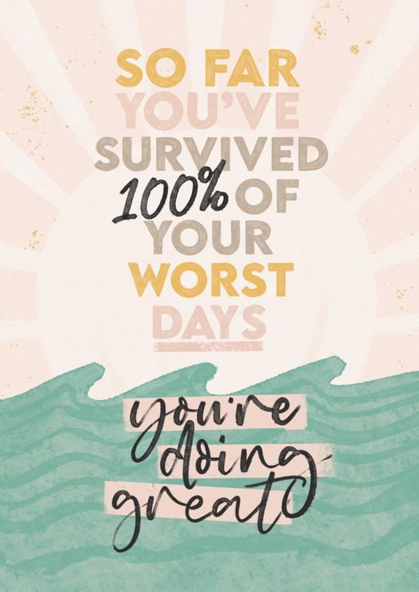 You're Doing Great Thinking Of You Encouragement created by by Rachel Manzano