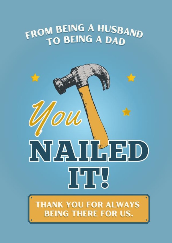 Funny and cheeky father's day card created by Night designs