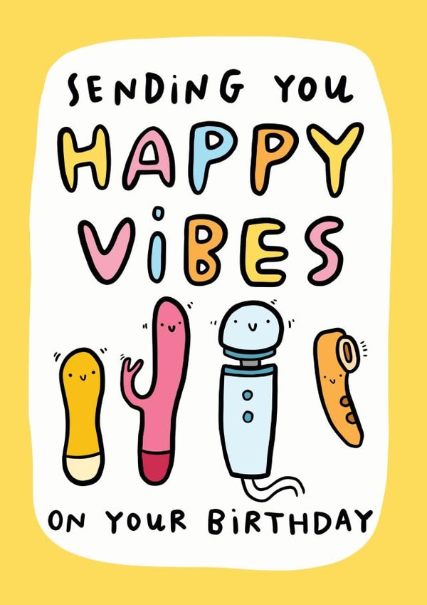 Happy Vibes Birthday Card created by Arrow Gift Co
