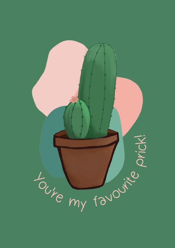 Cactus pun card created by Bethany Ward