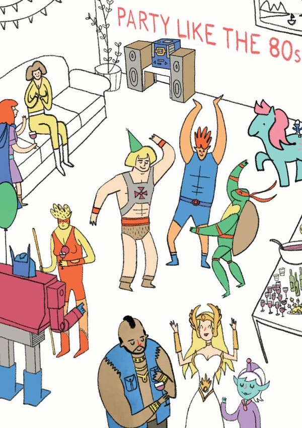 Party like the 80s birthday card created by Hole in my Pocket