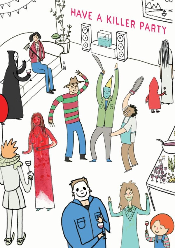 Have a killer party birthday card created by Hole in my Pocket