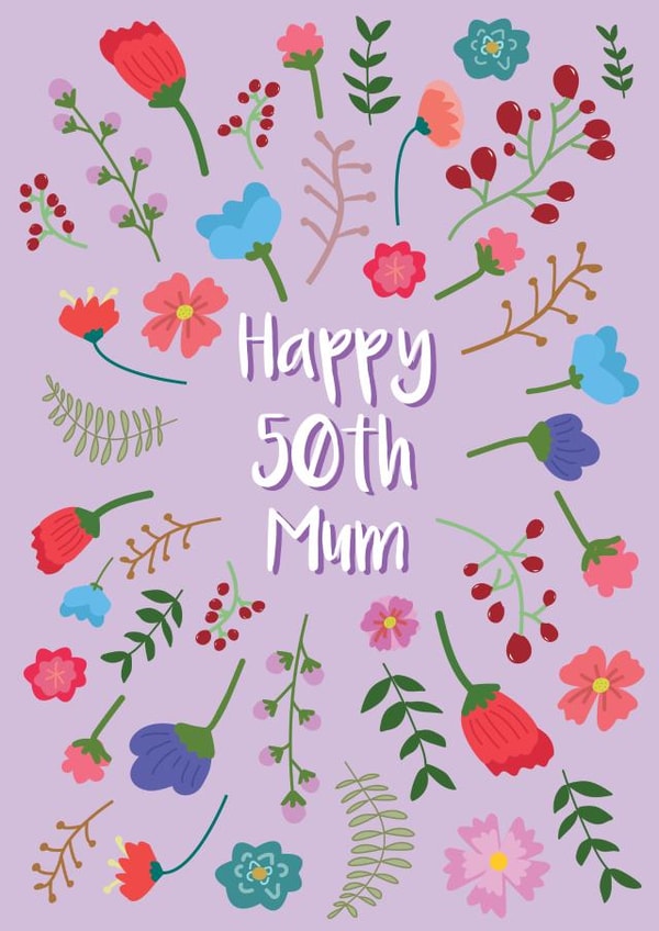 Happy 50th Birthday Mum created by @Laura Lonsdale Designs