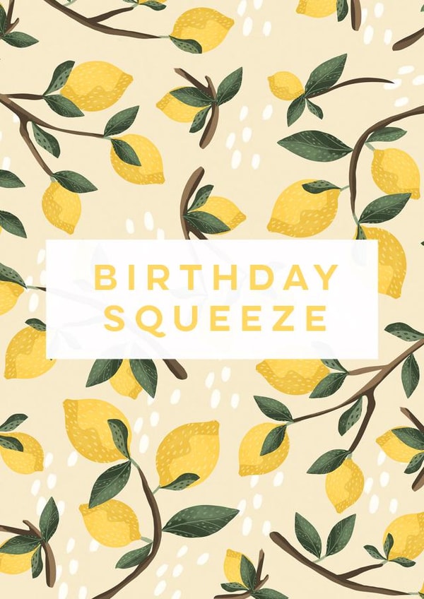 Birthday Squeeze Lemons - Birthday Card By Anna Cheng Design created by Anna Cheng Design & Print