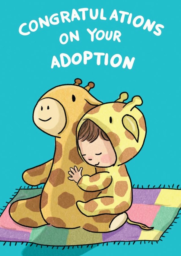 Adoption card created by Cake and Crayons