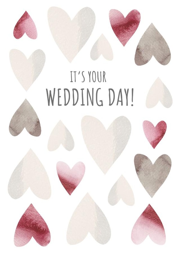 Cute Heart Design Wedding Day Card  created by Amy Munro