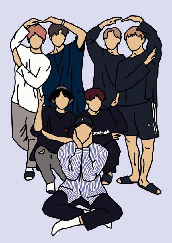 Fun Birthday Card - BTS - Heart created by Moonchild