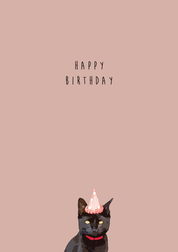 Black Cat Happy Birthday Card created by Serendipity Inspired