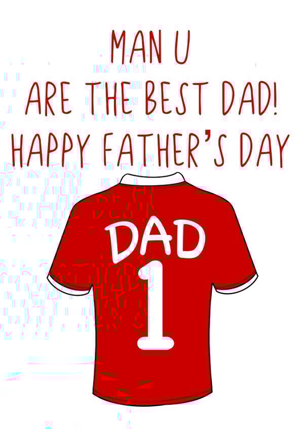 Manchester United Father’s Day Card created by Trash Panda Designs 