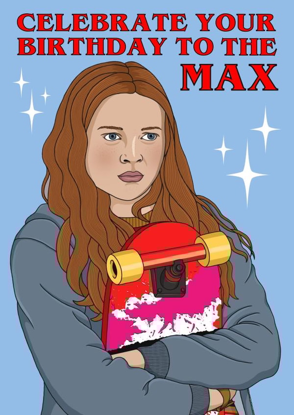 Max Stranger Things Birthday  created by Lizzy B Draws.