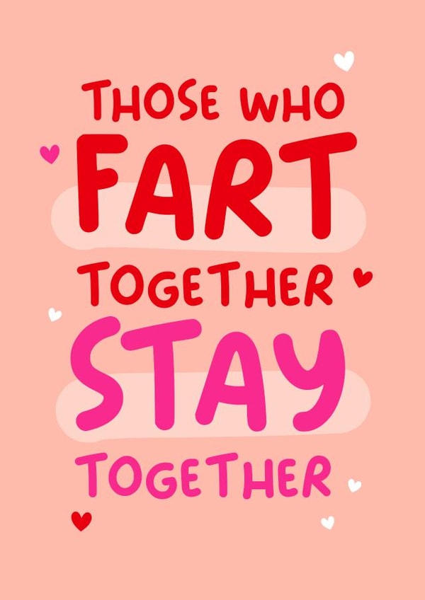 Funny Farting Anniversary Card created by Lucy Marie Design