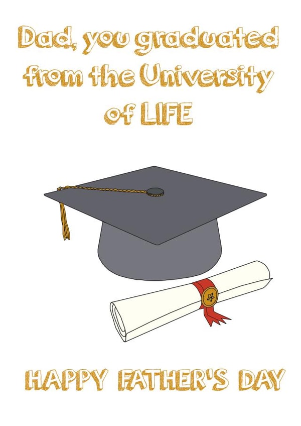 Dad University of Life Father's Day Card created by Verity Beament