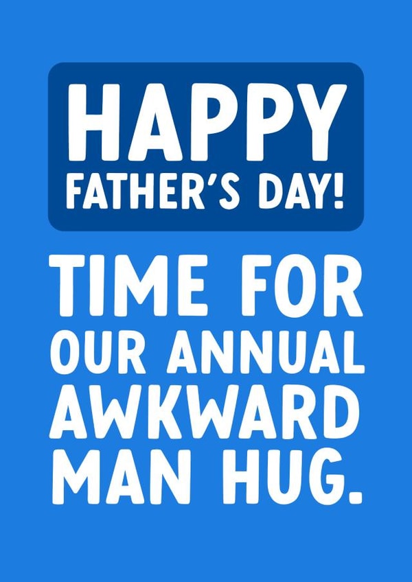 Funny Man Hug Father's Day Card created by Evie Garnett Designs