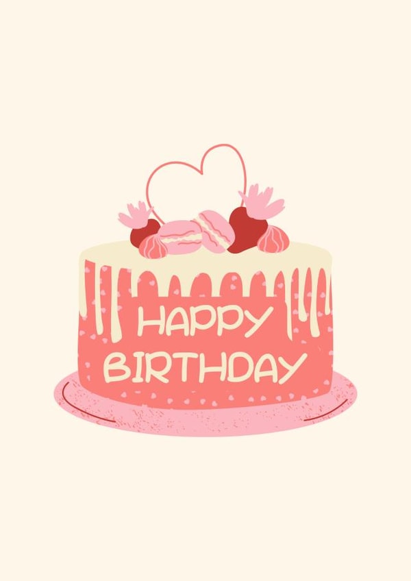 Pink Happy Birthday Cake created by Jodie