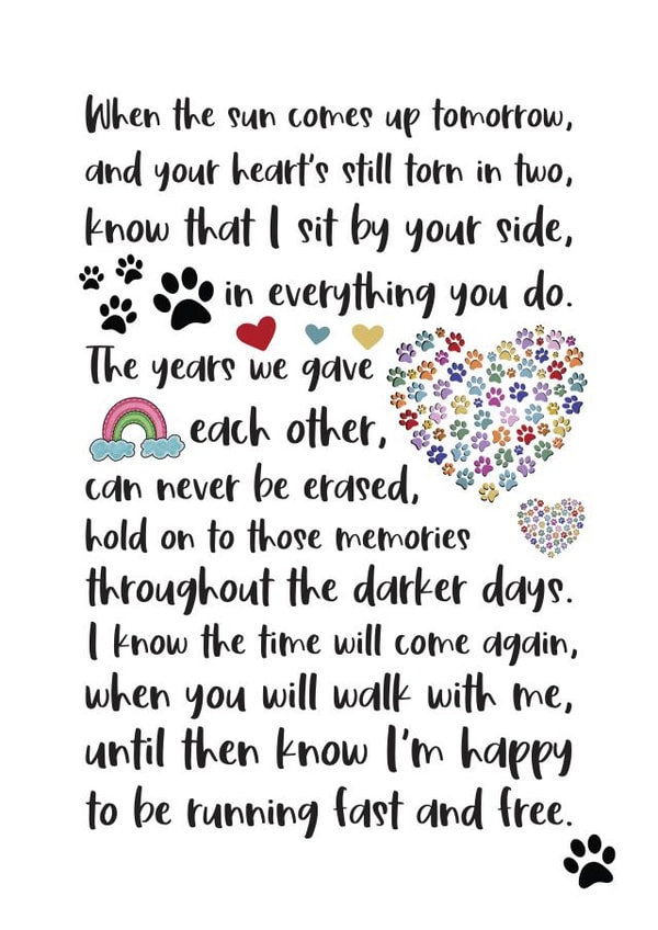 Pet Loss - Dog Loss - With Sympathy - Pet Bereavement Card created by And You Can Quote Me