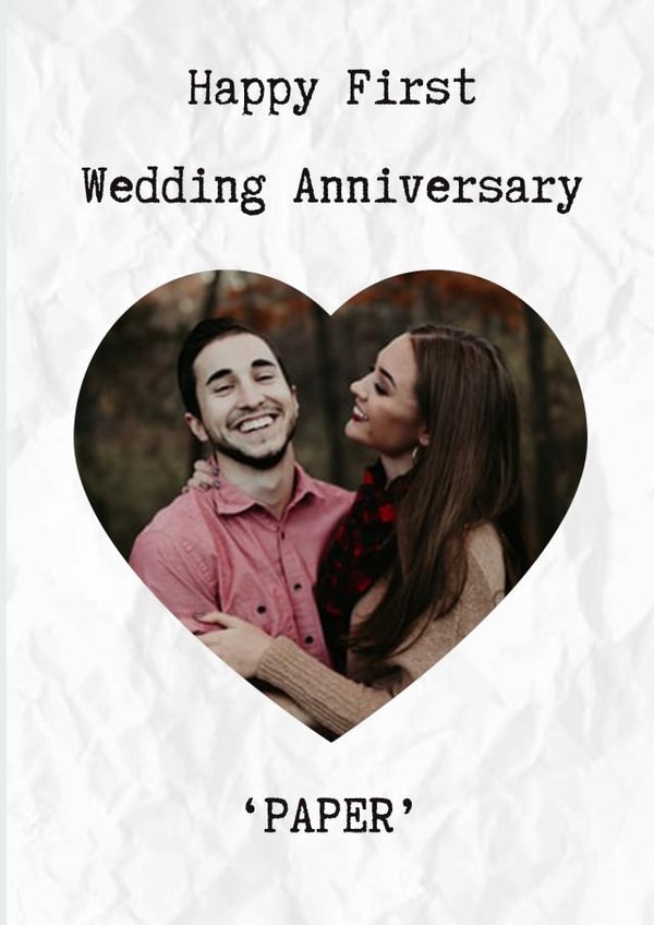 First Wedding Anniversary - Photo Card created by Marie Goodchild