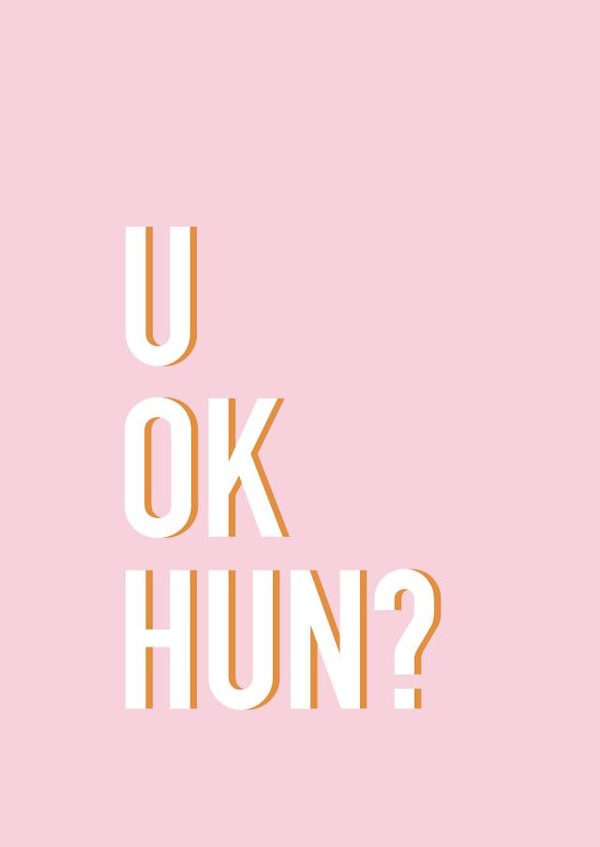 U Ok Hun? Thinking of You Card created by Slinky Prints