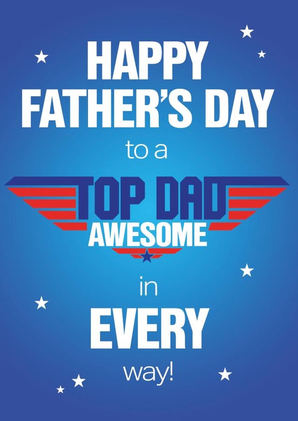 Top Dad Father's Day card created by NEEDL designs