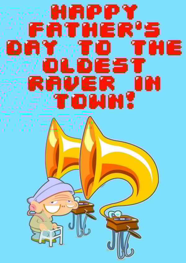 Father's day dj card created by Studio Beastly.