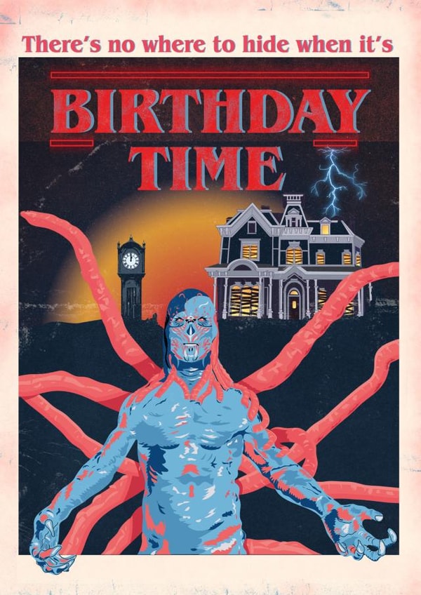 It's Birthday time with Vecna and Stranger Things created by Jon Higham