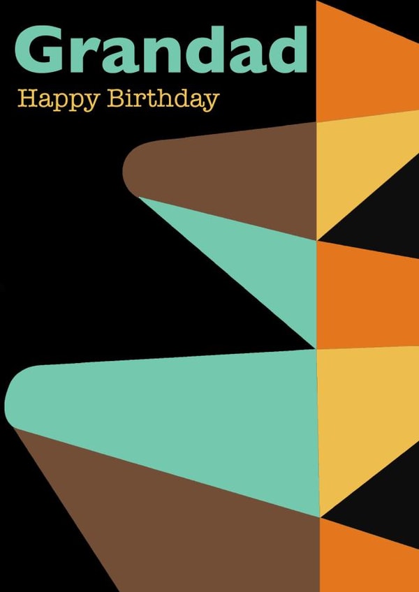 Cool retro Grandad Birthday Card created by Rocket68