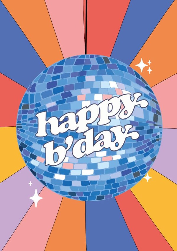 Disco Ball Birthday Card created by Lately Studio