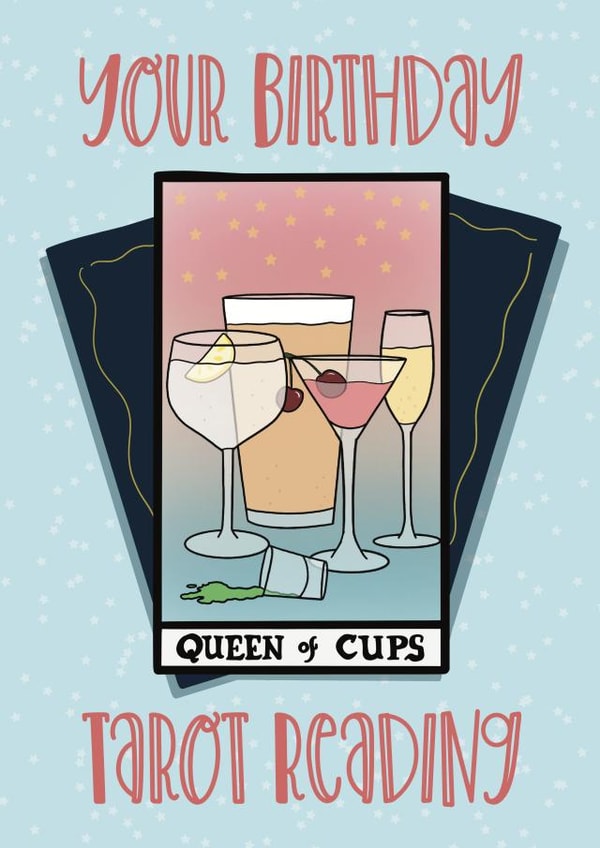 Drinks Tarot Birthday Card created by ChristieCreatesArt