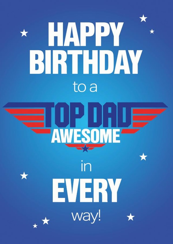 Top Dad birthday card created by NEEDL designs