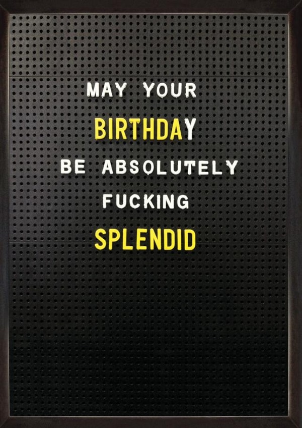 F*cking Splendid Birthday Card created by Brainbox Candy