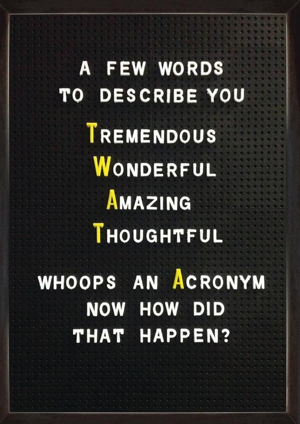 Twat Acronym Card created by Brainbox Candy