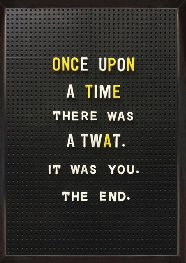 Once upon a time card created by Brainbox Candy