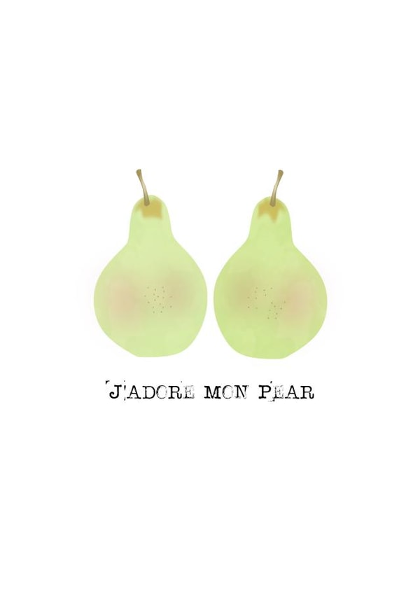 J'adore Mon Pear Father's Day or Birthday Card created by Pear & Port