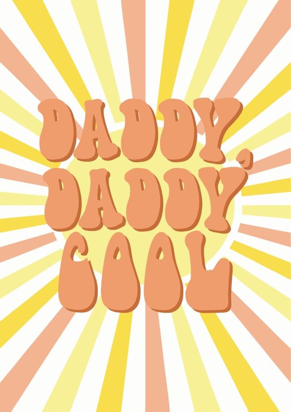 Father's Day Daddy Cool Hippie Retro Card created by Caitlin Tench