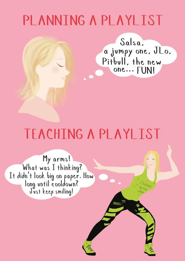 Dance Exercise Instructor Greetings Card created by Betsy Benn