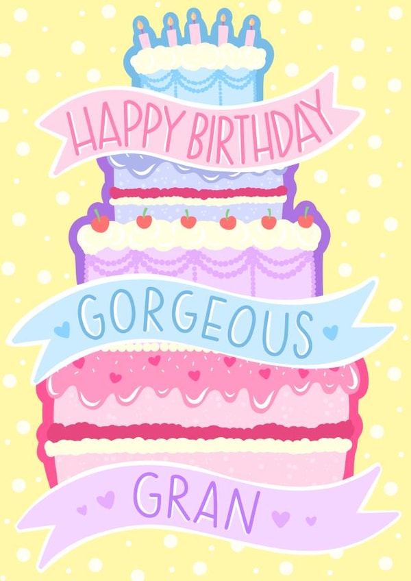 Happy birthday gorgeous gran created by Lois Fitzy