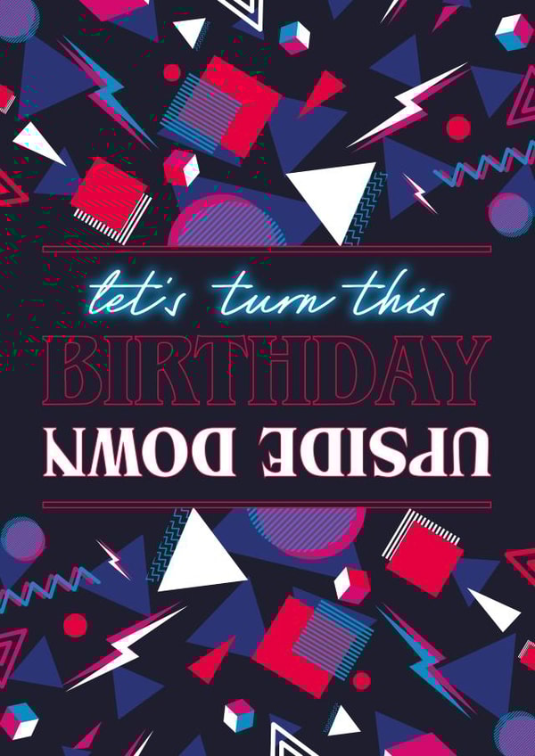 Stranger Things - Cool 80's Style Birthday Card created by Tiger Feet Creations