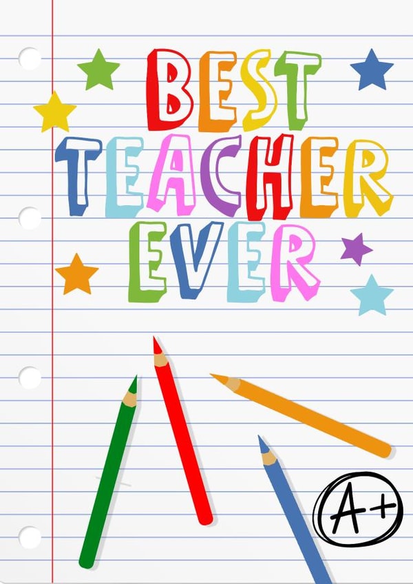 Best Teacher Ever Card created by Penny SILVERTHORNE