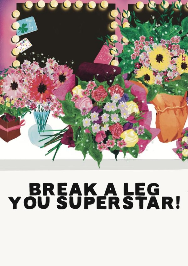 Sweet Card for Luck in Theatre - Break A Leg Card created by Flockadoodle