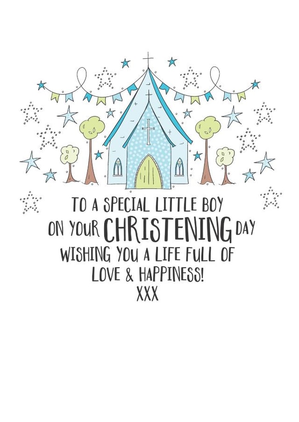 Christening Card For A Special Little Boy created by Eggbert & Daisy