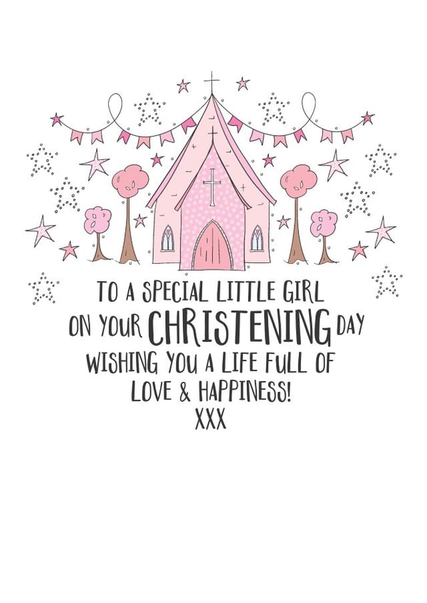 Christening card to a special little girl created by Eggbert & Daisy